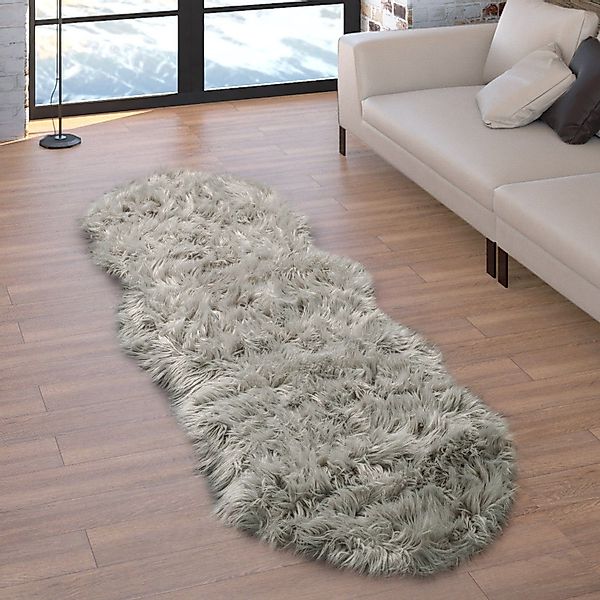 Paco Home Fellteppich »Playa 960« fellförmig 64 mm Höhe Kunstfell, Flokati- günstig online kaufen