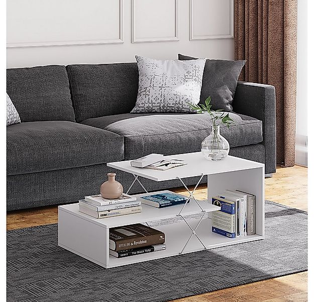 Vicco Couchtisch Nario, Weiß, 100 x 50 cm (1-St) günstig online kaufen