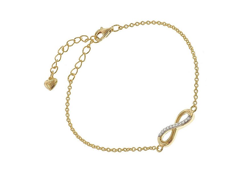 trendor Gliederarmband Damen-Unendlichkeit 925 Silber Vergoldet günstig online kaufen