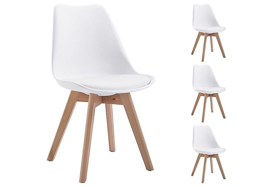 IDIMEX Esszimmerstuhl ABBY (4 St), Küchenstuhl Kunststoff Schale 4 Personen günstig online kaufen