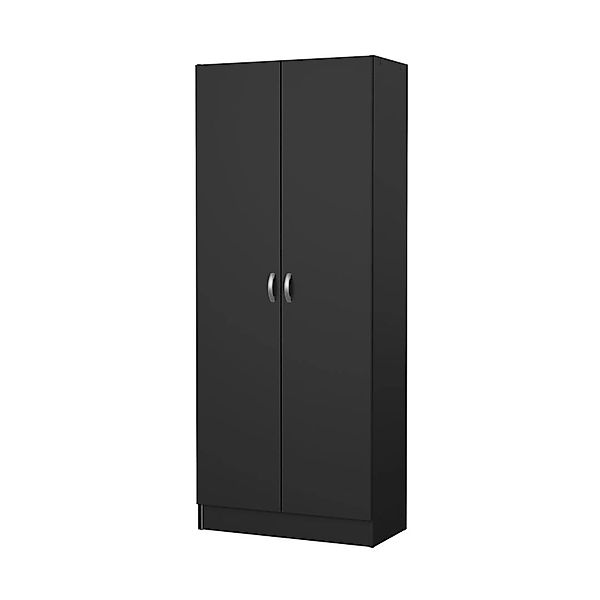 ebuy24 Fox Kleiderschrank 2 Türen Mattschwarz günstig online kaufen