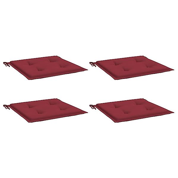 vidaXL Sitzauflage Gartenstuhl-Kissen 4 Stk. Weinrot günstig online kaufen