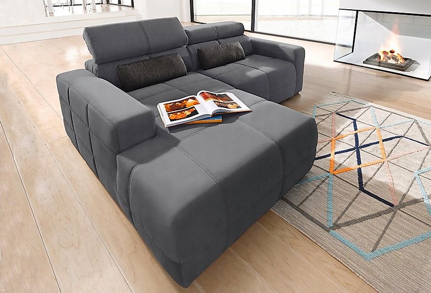 DOMO collection Ecksofa "Brandon kleine Ausführung B/T/H: 214/100/80 cm", M günstig online kaufen