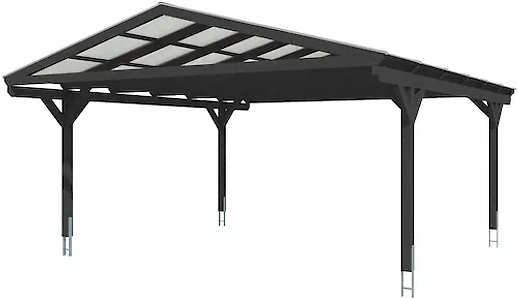 Skanholz Doppelcarport »Westerwald« Massivholz 534 cm Anthrazit günstig online kaufen