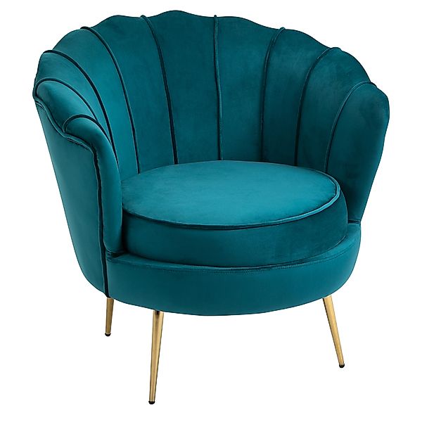 HOMCOM Vintage-Design-Sessel aus Samt, Retro-Schlafsessel für Schlafzimmer, günstig online kaufen