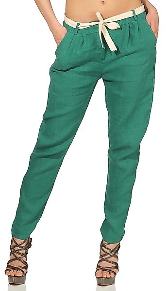 Mississhop Leinenhose Damen Leinenhose lockere Freizeithose günstig online kaufen