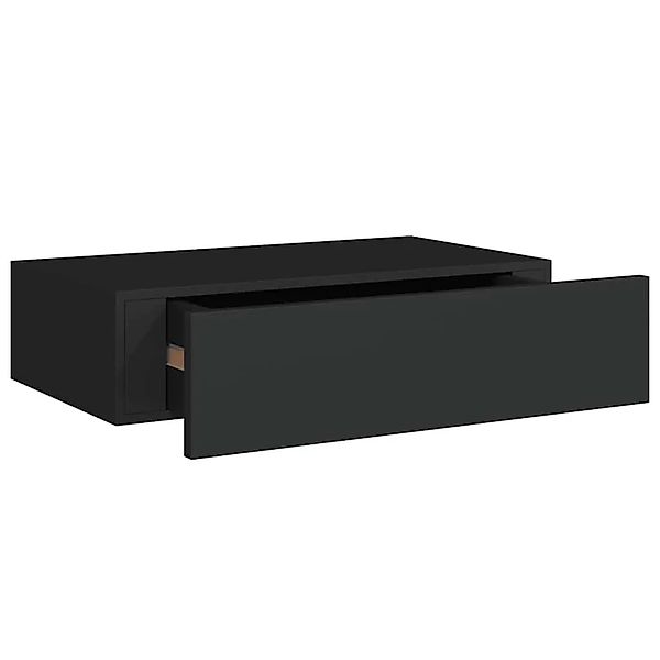 vidaXL Wandregal mit Schublade Schwarz 40x23,5x10 cm MDF 330243 günstig online kaufen