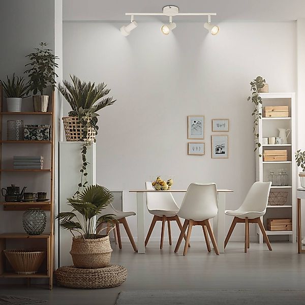 Deckenstrahler Tapp, weiß, Länge 48 cm, 3-flg., Metall, GU10 günstig online kaufen