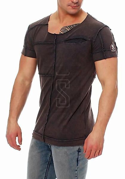 RioRim Herren T-Shirt Kurzarmshirt Shirt Kosuni anthrazit günstig online kaufen