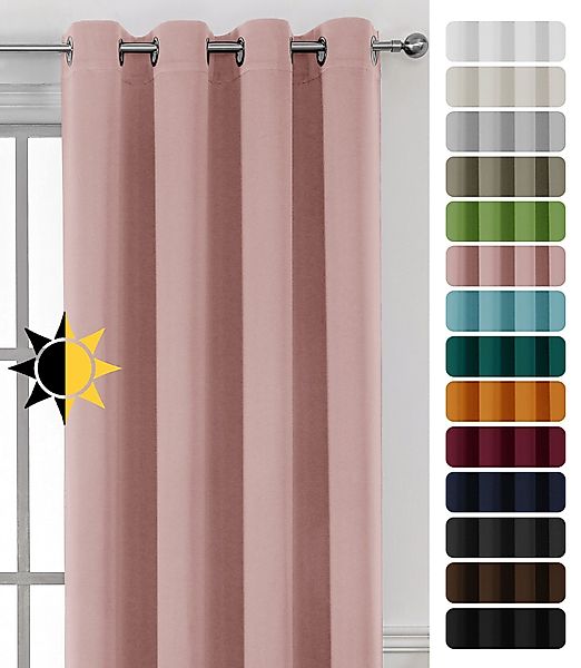 Beautex Verdunkelungsvorhang Verdunkelungsgardine Ösen Vorhang blickdicht günstig online kaufen
