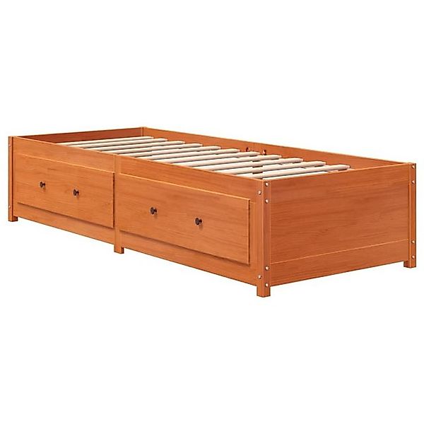 vidaXL Bett Tagesbett ohne Matratze Wachsbraun 90x200 cm Massivholz Kiefer günstig online kaufen