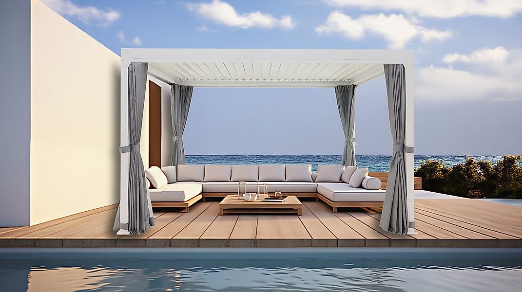 KONIFERA Pavillon Palma, mit 8 Seitenteilen, Pergola, mit Lamellendach günstig online kaufen