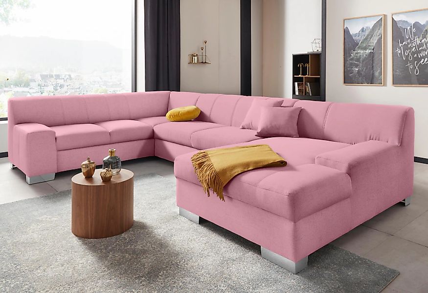 DOMO collection Wohnlandschaft "Bero, elegant und zeitlos, flache Armlehnen günstig online kaufen