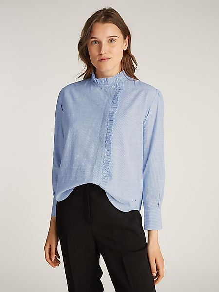 Tommy Hilfiger Hemdbluse COTTON STP RUFFLE günstig online kaufen