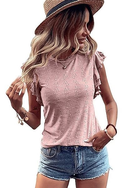 YRIIOMO Trägertop Leichte und stilvolle Sommer Damenbluse mit Rundhalsaussc günstig online kaufen