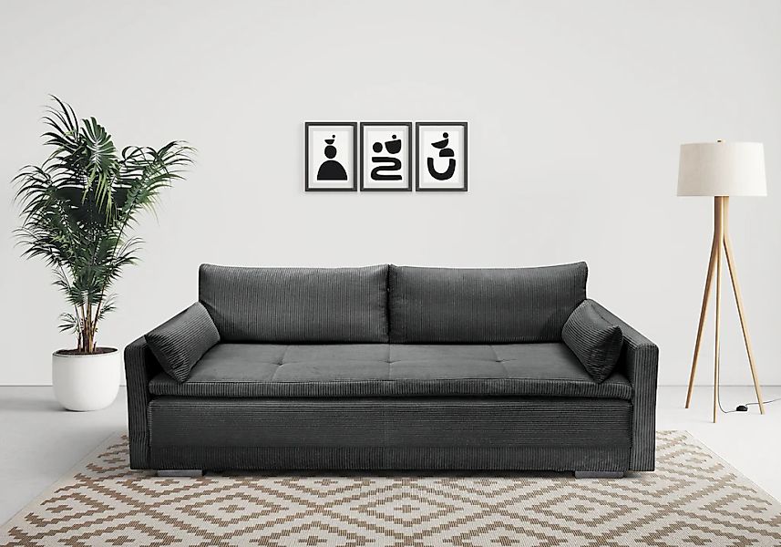 Home affaire Schlafsofa "Andrea" mit Boxspringaufbau, Bettfunktion & Bettka günstig online kaufen