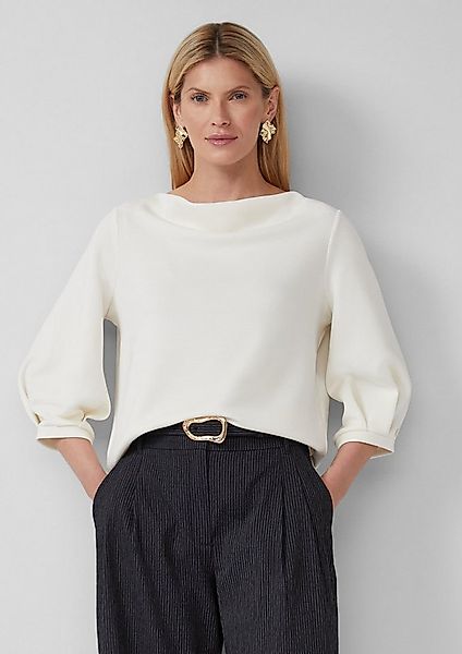 s.Oliver 3/4 Arm-Pullover Sweatshirt Weiches Sweatshirt aus Scuba mit Wasse günstig online kaufen