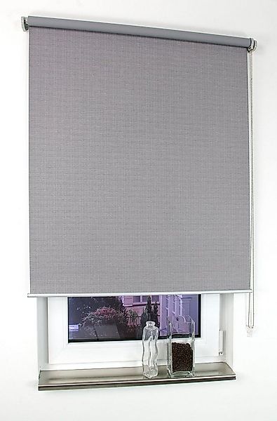 Seitenzugrollo Struktur, Liedeco, verdunkelnd, mit Bohren, verschraubt, Uni günstig online kaufen