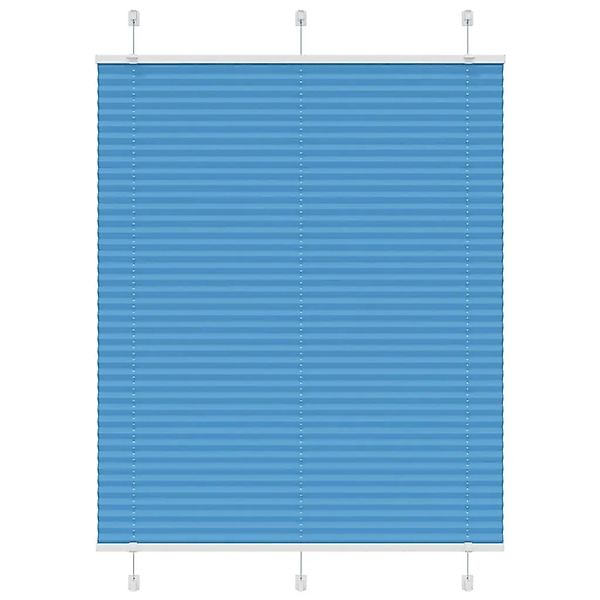 vidaXL Plissee Blau 105x150 cm Stoffbreite 104,4 cm Polyester 4015195 günstig online kaufen