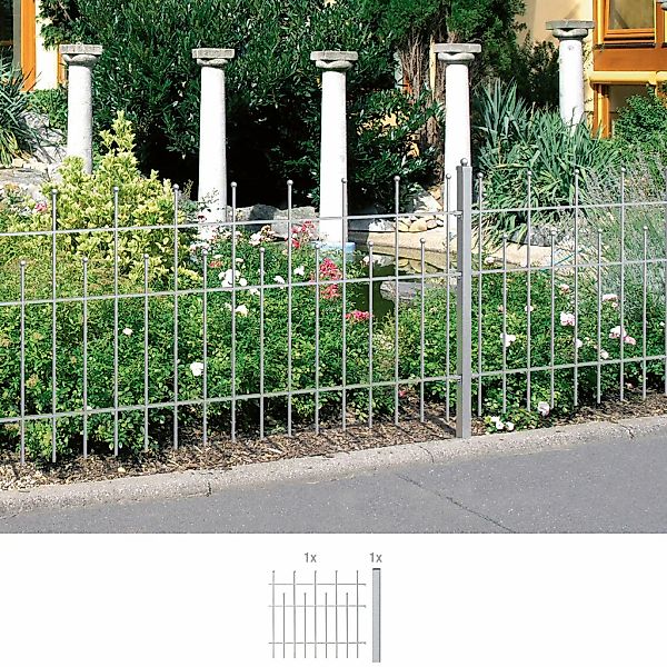 Alberts Metallzaun "Anbauset Madrid", Höhe: 49,5, 73,5 und 98,5 cm, Breite: günstig online kaufen