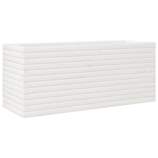 vidaXL Pflanzkübel Weiß 110x40x45,5 cm Massivholz Kiefer 847274 günstig online kaufen