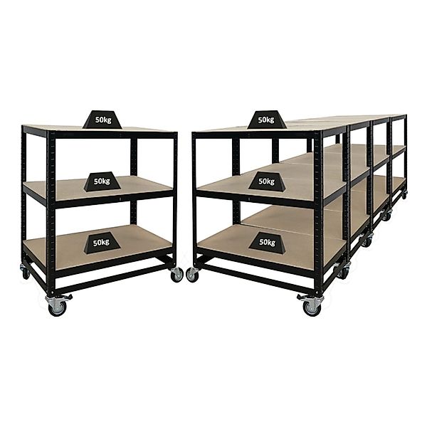 PROREGAL Mega Deal 5x Kommissionierwagen BÜFFEL Fahrbares Kommissionierrega günstig online kaufen