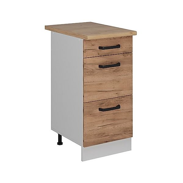 Vicco Unterschrank R-Line, Goldkraft Eiche/Weiß, 40 cm AP Eiche günstig online kaufen