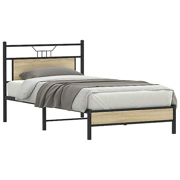 vidaXL Bett Bettgestell ohne Matratze Sonoma-Eiche günstig online kaufen