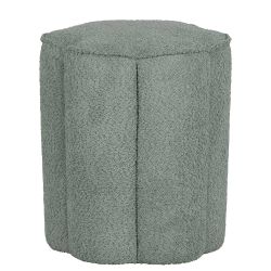 Boucle Polsterhocker Set in Blaugrau 45 cm Sitzhöhe (2er Set) günstig online kaufen