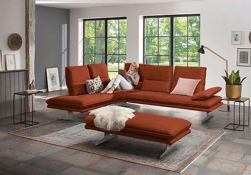 W.SCHILLIG Ecksofa »broadway, Designsofa, mit tollem Sitzkomfort, L-Form«, günstig online kaufen