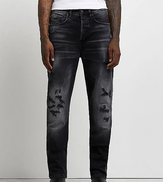 River Island – Big & Tall – Gerade geschnittene Jeans in Blau günstig online kaufen