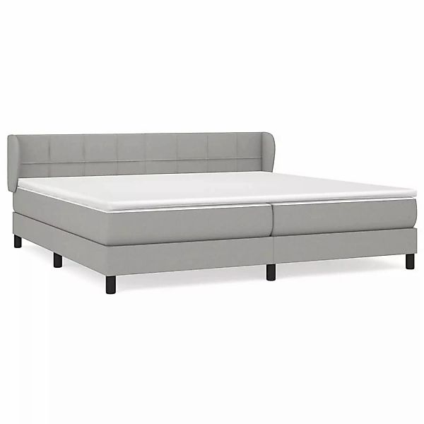 vidaXL Boxspringbett mit Matratze Hellgrau 200x200 cm Stoff1371924 günstig online kaufen