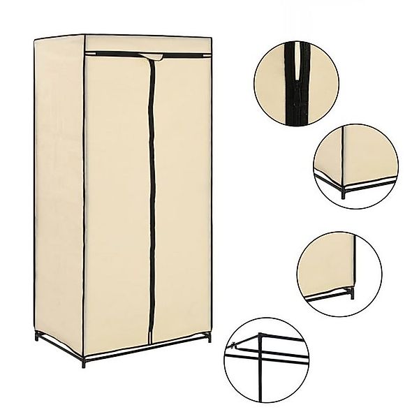 furnicato Kleiderschrank Creme 75×50×160 cm (1-St) günstig online kaufen