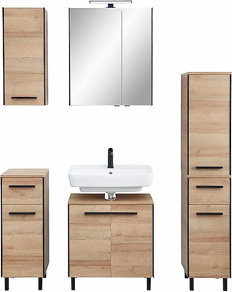 Saphir Badmöbel-Set »Quickset 395 5-teilig, Waschbeckenunterschrank mit LED günstig online kaufen