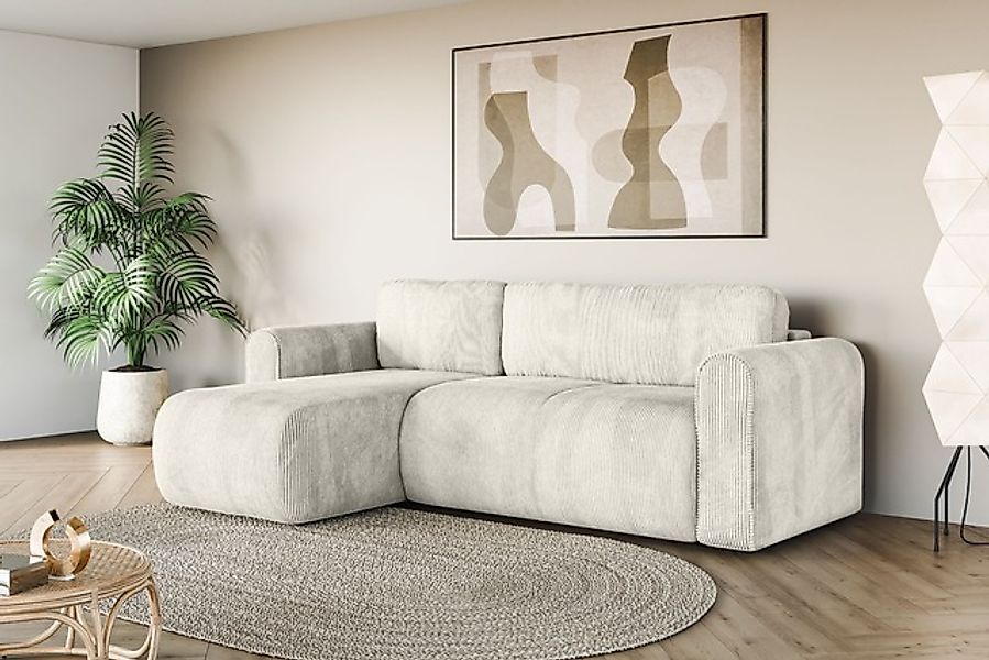 INOSIGN Ecksofa »Zacharia wahlweise Schlafsofa mit Bettkasten, B/T/H 250/16 günstig online kaufen