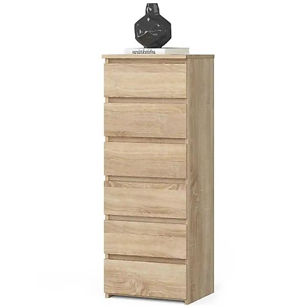 Kommode mit 6 Schubladen Carlo ¦ holzfarben ¦ Maße (cm): B: 40 H: 109 Kommo günstig online kaufen
