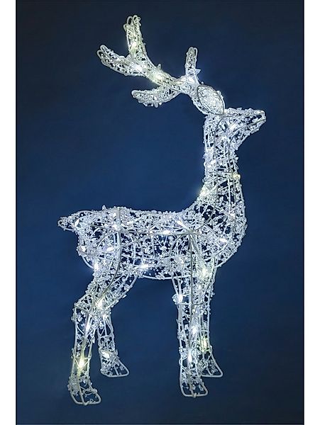 Trend Line LED-Dekofigur TrendLine LED Rentier 62 cm weiß warmweiß günstig online kaufen