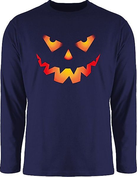 Shirtracer Rundhalsshirt Halloween Kürbis Gesicht Gruseliger Kürbisgesicht günstig online kaufen