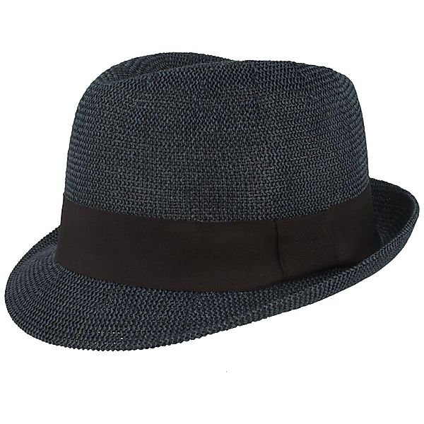 Breiter Strohhut luftiger grobmaschiger Papier Trilby günstig online kaufen