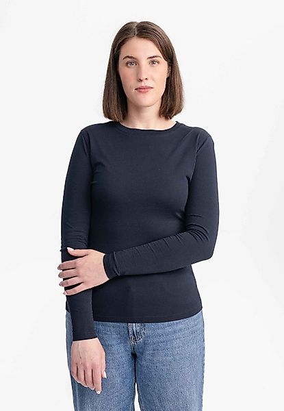 MELA Langarmshirt Damen Basic Langarmshirt DHIVYA günstig online kaufen