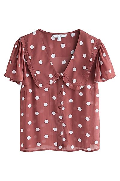 Next Kurzarmbluse Kurzärmlige transparente Bluse mit günstig online kaufen