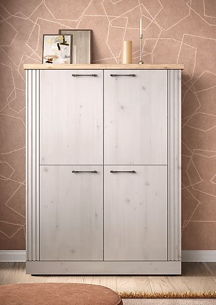 OTTO home Highboard "Country Höhe 160 cm u. Breite 118 cm, Kommode mit 4 Tü günstig online kaufen