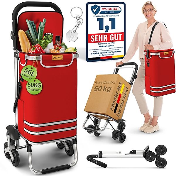 ELONEO Einkaufstrolley Treppensteiger mit Kühlfach, Einkaufsroller klappbar günstig online kaufen