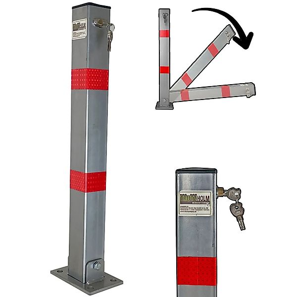 TRUTZHOLM Absperrpfosten Eckig Parkplatzsperre Klappbar Standfuß günstig online kaufen
