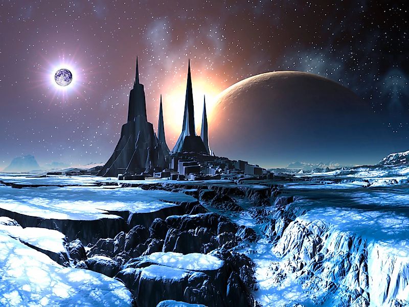 Papermoon Fototapete "PLANETEN-FUTURISTISCH WELTRAUM MOND GALAXIE UNIVERSUM günstig online kaufen