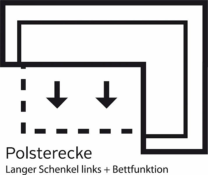 sit&more Ecksofa »Bansin L-Form«, wahlweise mit Bettfunktion günstig online kaufen