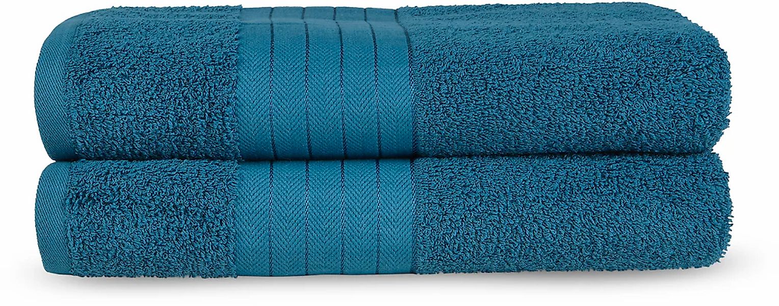 good morning Badetücher "Uni" Baumwolle, Walkfrottee, Bordüre, 500 GSM, Ein günstig online kaufen