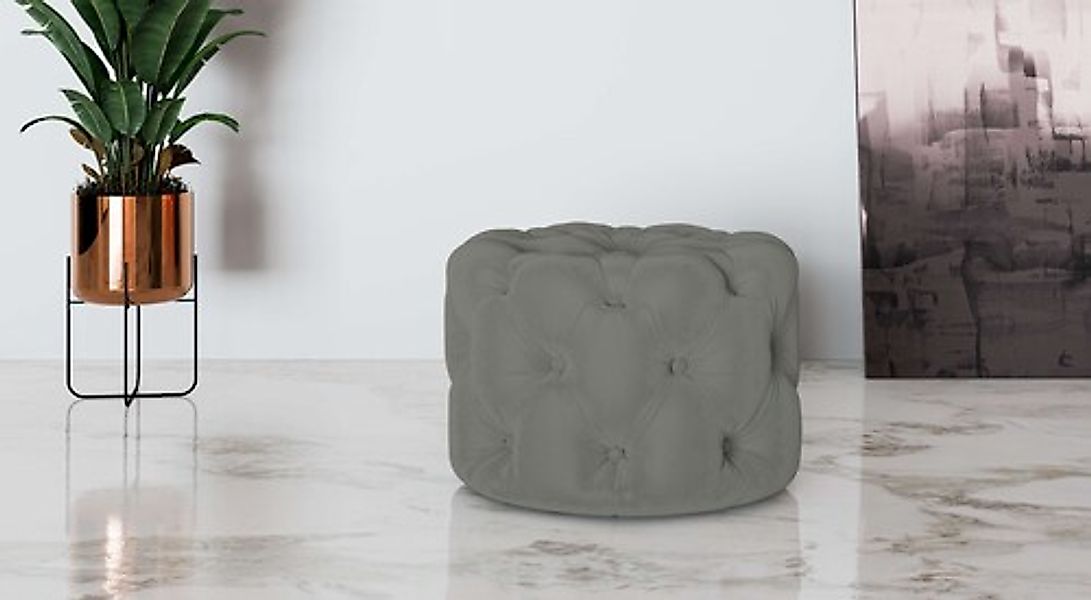 Places of Style Hocker »FOLLINA«, Polsterhocker mit klassischer Chesterfiel günstig online kaufen