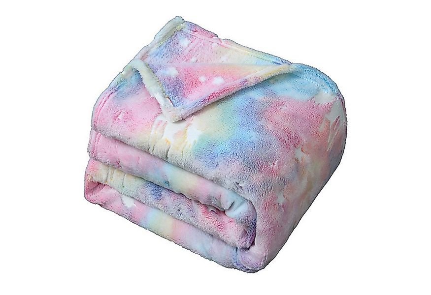 Kinderdecke Regenbogen Einhorn Glow-in-the-Dark Pink Kinderdecke, Rhein Bel günstig online kaufen