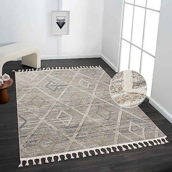 my home Teppich "Otilie" rechteckig 11 mm Höhe dichte Qualität, Woll-Look, günstig online kaufen